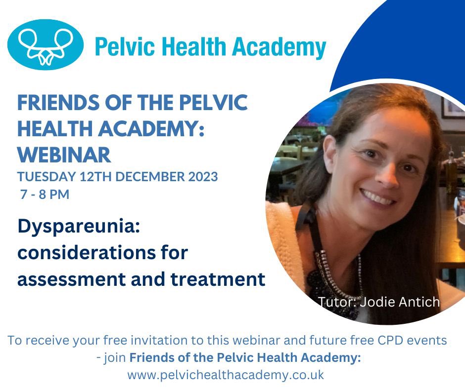 Are you a health care professional with an interest in pelvic health?

We have a free online CPD event on the evening of 12 December. 

Sign up as a Friend of the Pelvic Health Academy &amp; we’ll send you an invite:
pelvichealthacademy.co.uk/friends-of-aca…

#pelvichealthphysio #perinatalpelvichealth