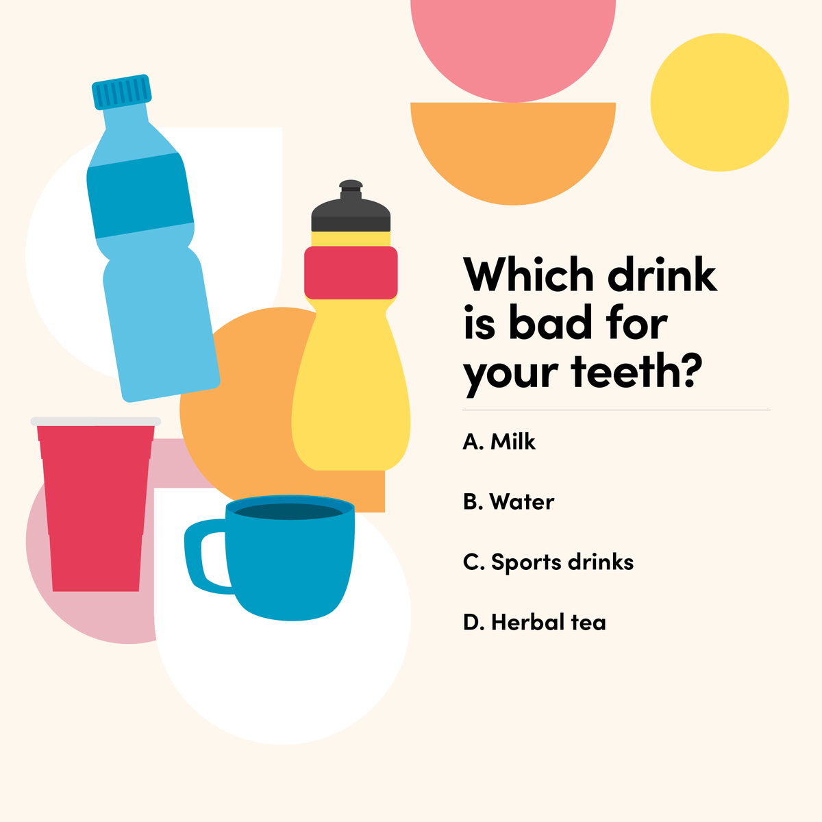 DrKitz3's tweet image. The answer might surprise you...
It's sports drinks!
Keep your smile bright by choosing what you drink wisely.🥤🦷
#DrinkSmart #DentalTrivia #ToothTips #EnamelCare