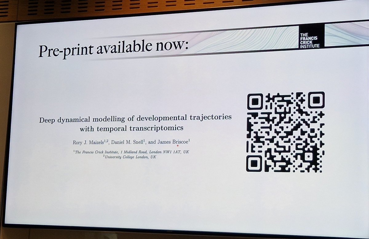 CrickAIClub (@crickaiclub) on Twitter photo Fascinating #CrickAIClub talk on #AI methods in studying #GeneRegulatoryNetworks by <a href="/rorymaizels/">Rory Maizels</a> from <a href="/briscoejames/">James Briscoe</a> lab at <a href="/TheCrick/">The Crick</a>, check out the #preprint at biorxiv.org/content/10.110… Fascinating #CrickAIClub talk on #AI methods in studying #GeneRegulatoryNetworks by <a href="/rorymaizels/">Rory Maizels</a> from <a href="/briscoejames/">James Briscoe</a> lab at <a href="/TheCrick/">The Crick</a>, check out the #preprint at biorxiv.org/content/10.110…