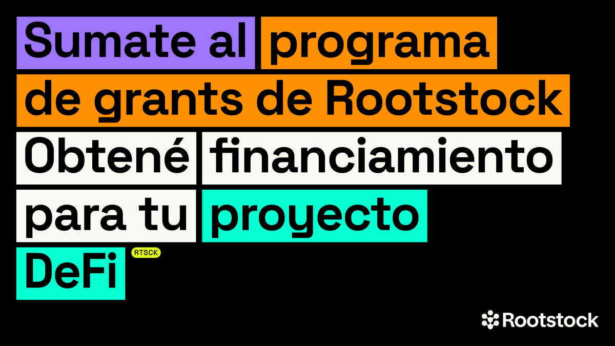 rootstock_es's tweet photo. La tercera ola del Programa de Grants de Rootstock está a punto de finalizar ¿ya te sumaste?

El programa de grants busca apoyar a la próxima generación de fintech builders con financiamiento, mentorías y marketing para que sus proyectos tengan la atención que se merecen. https://t.co/sj5dNGc0i1