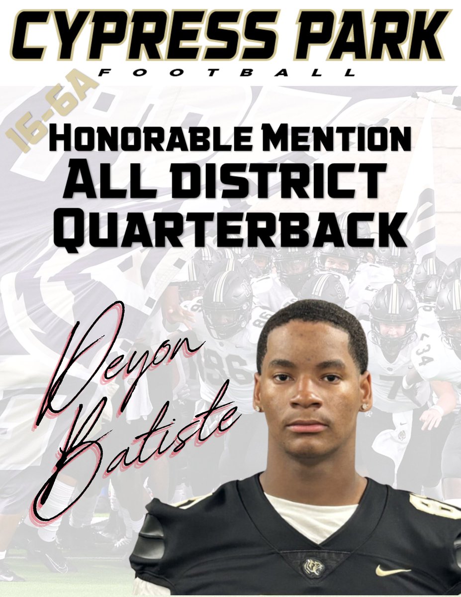 Congratulations Deyon!
<a href="/CyParkAthletics/">Cy Park Athletics</a> <a href="/CypressParkHS/">Cypress Park HS</a>
#RiseUp