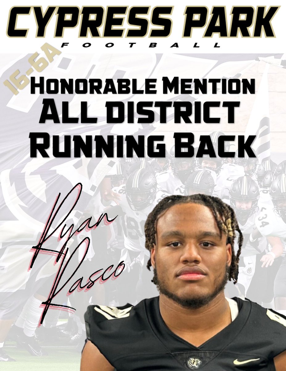 Congratulations Ryan!
<a href="/CyParkAthletics/">Cy Park Athletics</a> <a href="/CypressParkHS/">Cypress Park HS</a>
#RiseUp