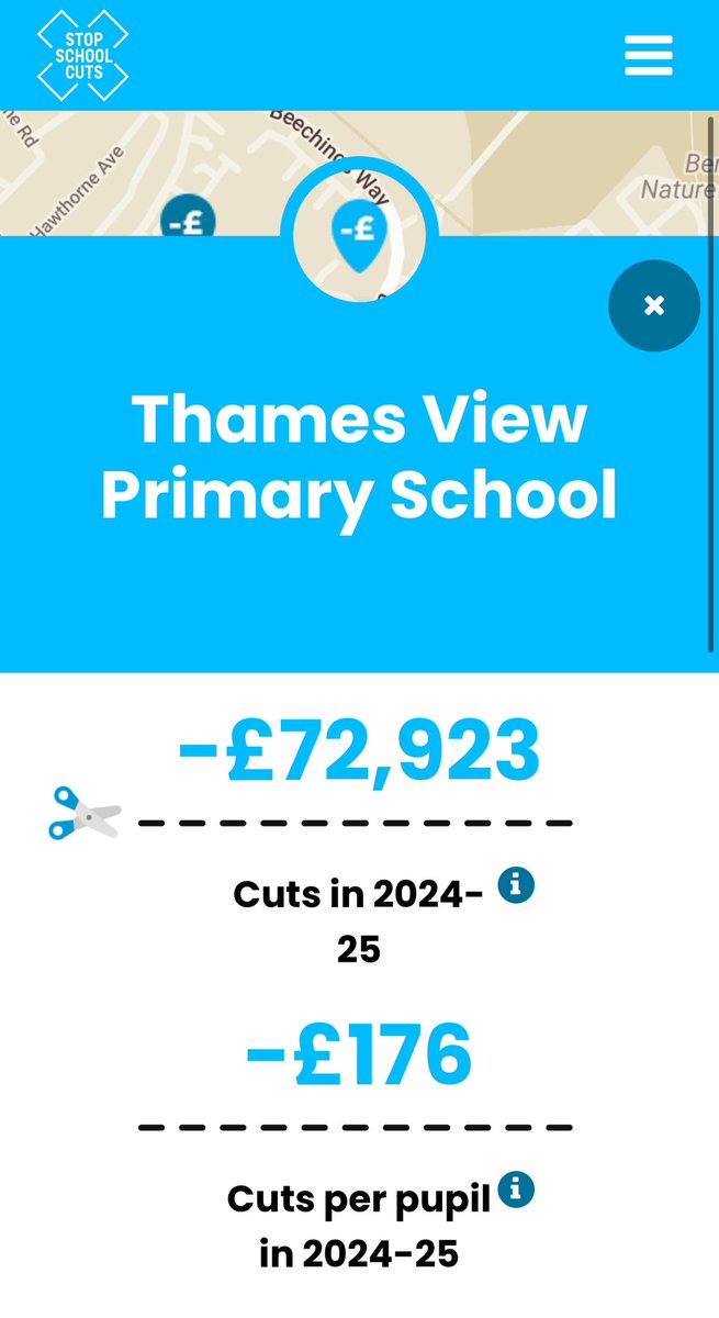MedwaySchoolCut's tweet photo. Medway schools will be suffering under the @MedwayTories @UKGeorgeP @WayneSpring2 @Kaamartei 

Under @Conservatives @ThamesViewTHAT will see a £73k cut with £176 loss per pupil in 2024. https://t.co/JOpGHqCvu7