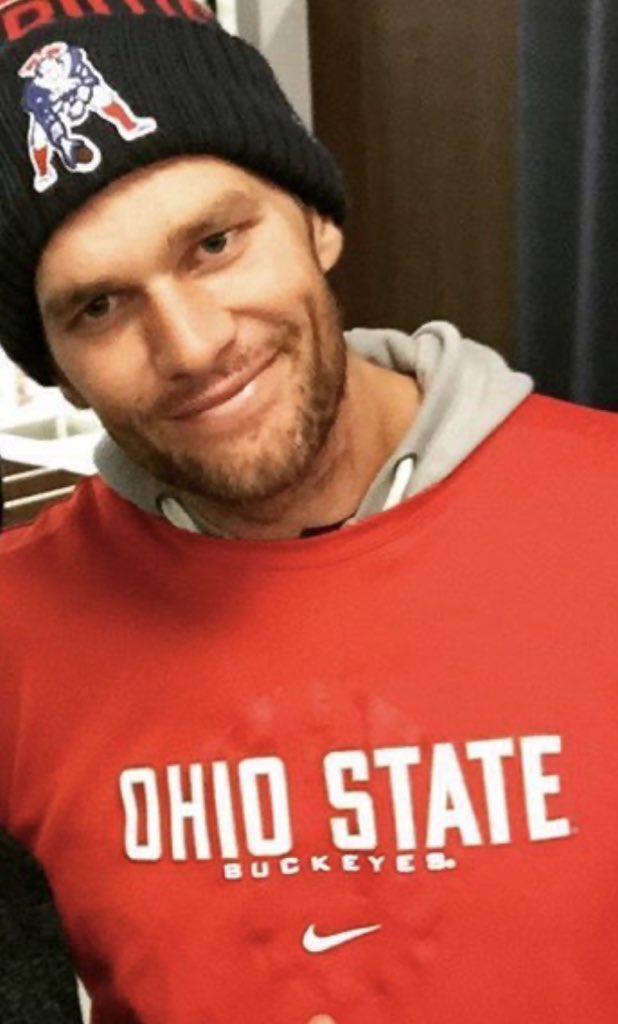 Uncle T trying to blend in at a Buckeye game 😫