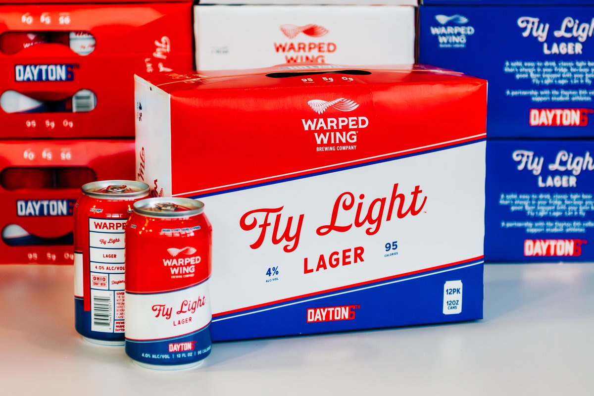WarpedWing's tweet photo. Prepare for takeoff...
#FlyLightLager 12pk cans have just touched down & they're ready to soar into your fridge for only $12.99!
Grab your ticket to refreshment & let your tastebuds take flight βοΈπΊ
Also hitting the market next week at your favorite local #craftbeer retailers! https://t.co/dm2MfAlt9b