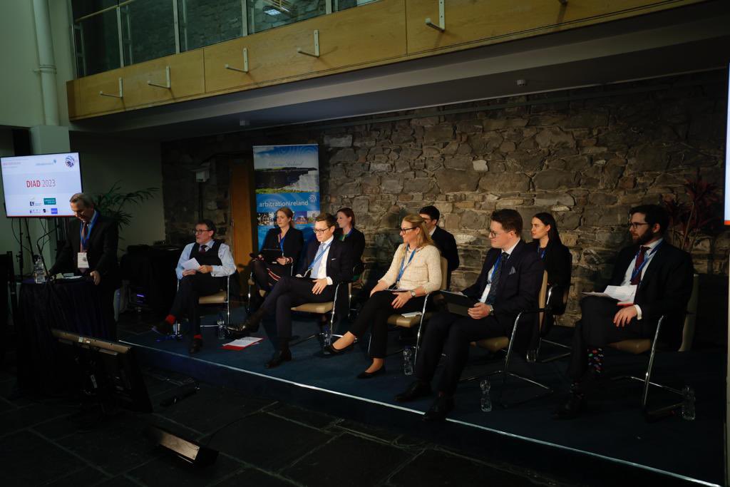 arbitrationire's tweet photo. The final panel of DIAD 2023 is the “famous” quick fire round moderated by the Hon. Justice Mr David Barniville.

#DIAD23 #arbitration https://t.co/JGIohyPXTN