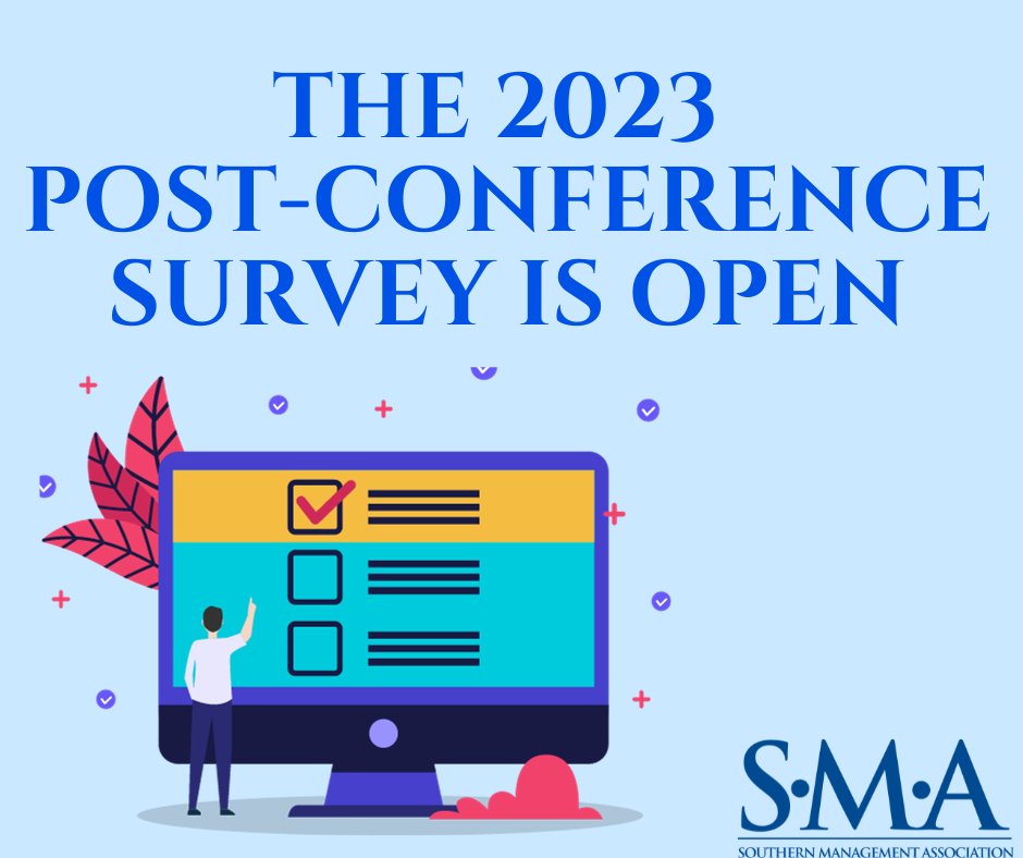 This year's post-conference survey is open for your feedback! Whether you attended the meeting in St. Pete Beach, we'd love to get your feedback. Please take a few moments to help make SMA the best conference it can be. 

ecu.az1.qualtrics.com/jfe/form/SV_9L…