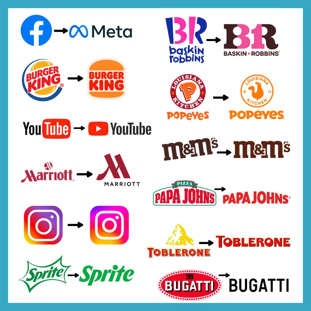 The last 5 years saw many logo redesigns from big brands. What does this tell us? 🧐

No business can stay static. It's critical for us to adapt with the times and ensure our visual identity merges with our business growth.

Which logo rebranding did you like the most? 👇