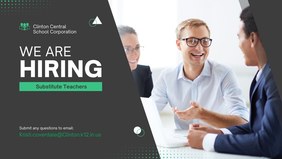 We are hiring substitute teachers.
Call today 765-249-2255