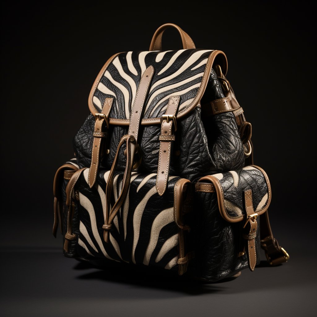 🦓 animal back bag challenge • #promptchallenge #designerbag   

• • • challenge musts: back bag inspired by an animal 

we are the #aiartcommunity  • anyone welcome !
@0xjiujitsujerry @theartofweb @its_sunilprem @amsterdamanai @art_for_joy @emiliaspod @elle_artist_