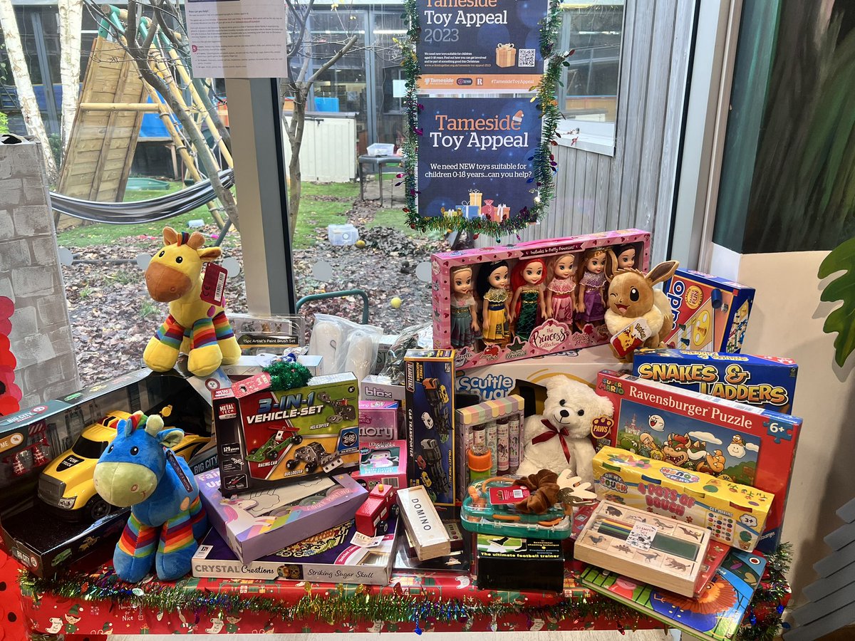 Thank you to everyone who has donated to the Tameside Toy Appeal so far.  This year, Hawthorns school is one of the many key drop off points across Tameside.  We are still accepting donations, so please 🙏 keep them coming.    #TamesideToyAppeal