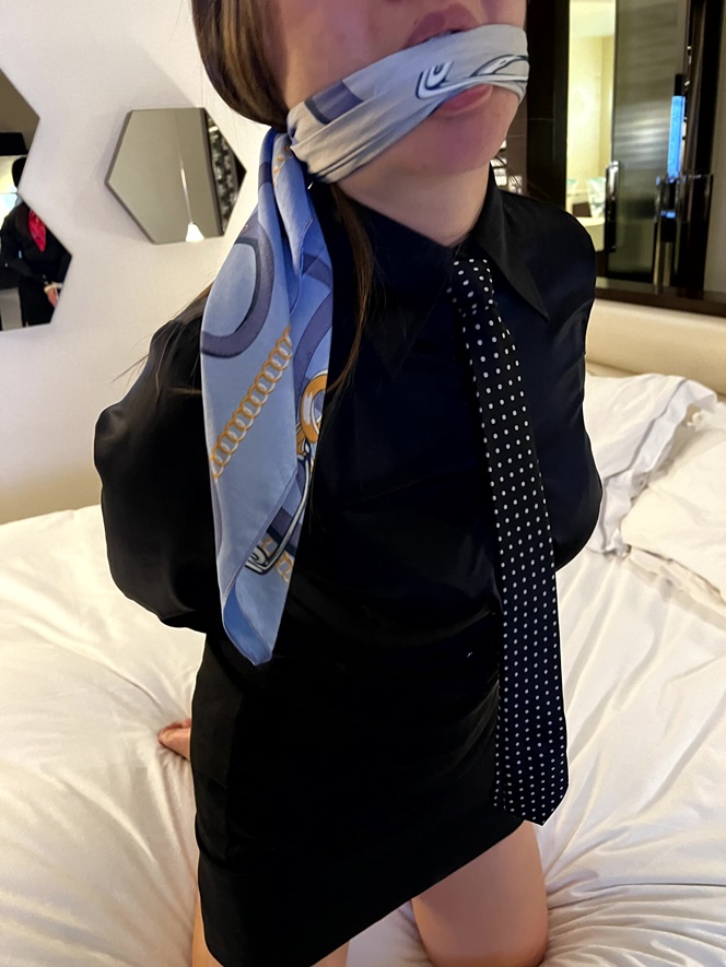 AshDoushd's tweet photo. Left or right? 

#tapegagged #gagged #pantygagged #corbata #womeninties #krawatte #boundandgagged #secretary #scarfgagged https://t.co/L0EBn9wL3m