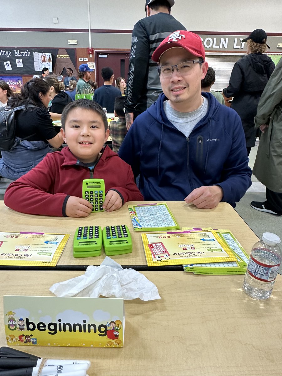 Lincoln Elementary families make learning fun! Lynx students and parents filled our Multi-Use Room last night for Math Night, one of our favorite traditions. Let's hear it for our students who mastered Beginning, Intermediate and Advanced exercises! #MathNight #LynxPride