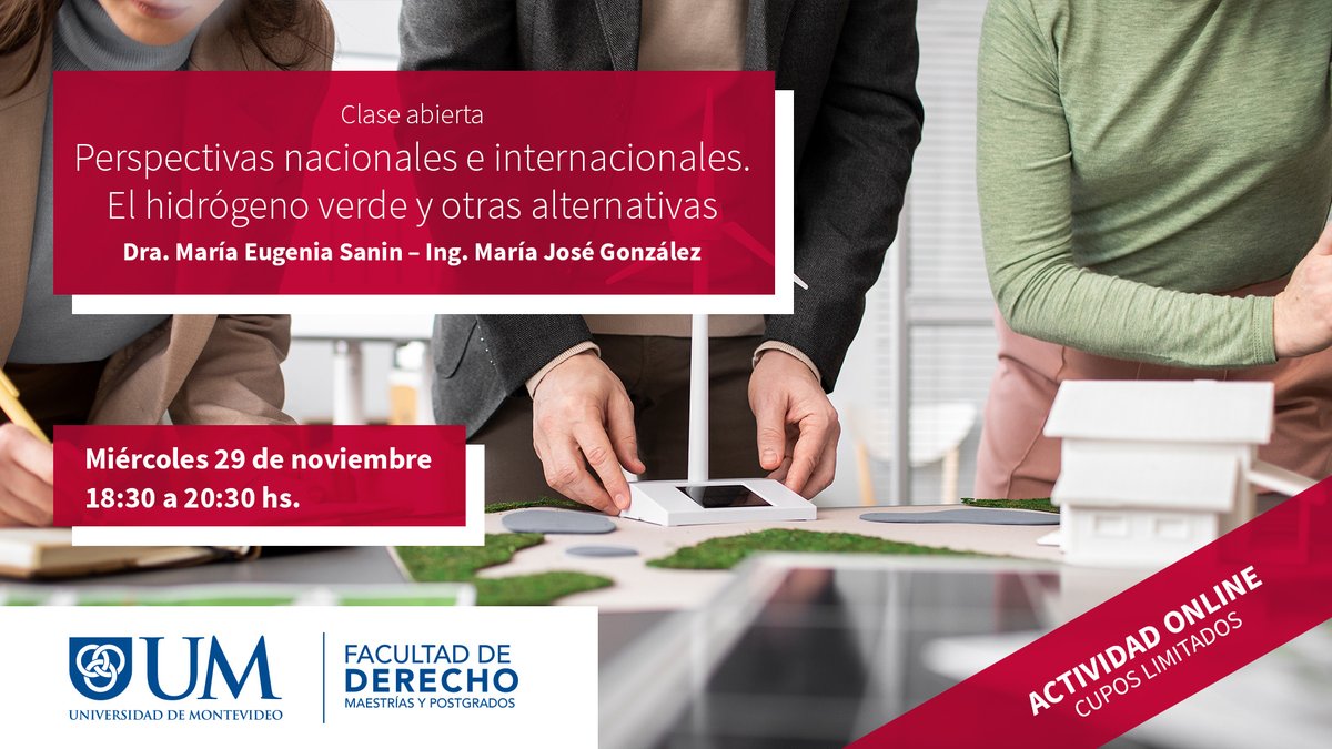 📣Te invitamos a la clase abierta que se dicta en el marco del Curso de Postgrado Derecho de la Energía, del Máster en Derecho Administrativo Económico. 💻Actividad online. Sin costo. 🗓️29 de noviembre ⏰18:30 a 20:30 hs. 📝Inscripciones aquí👉goo.su/akByq