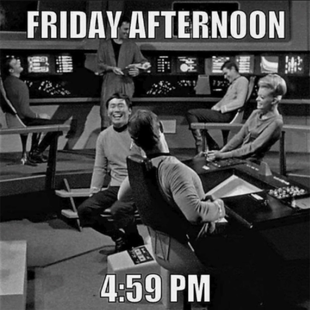 No one accused Friday of being the most productive! #roddenberry #weekend #fridaymorning #StarTrek