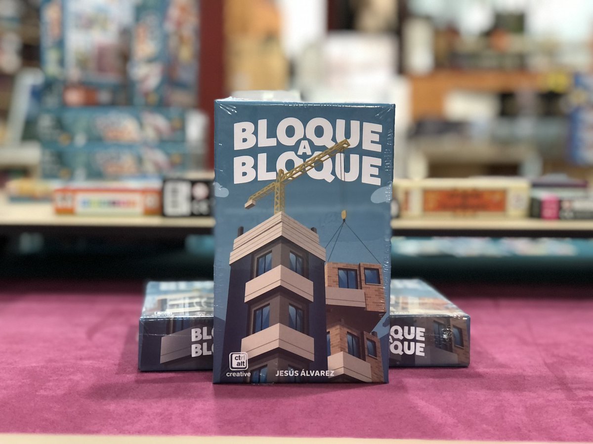 Os recordamos que este domingo 19 el autor de  “Bloque a Bloque” te enseña a jugar a su juego:

✨A partir de las 12:00PM
✨+ 8 años 
✨Partidas 30min
✨2-4 jugadores