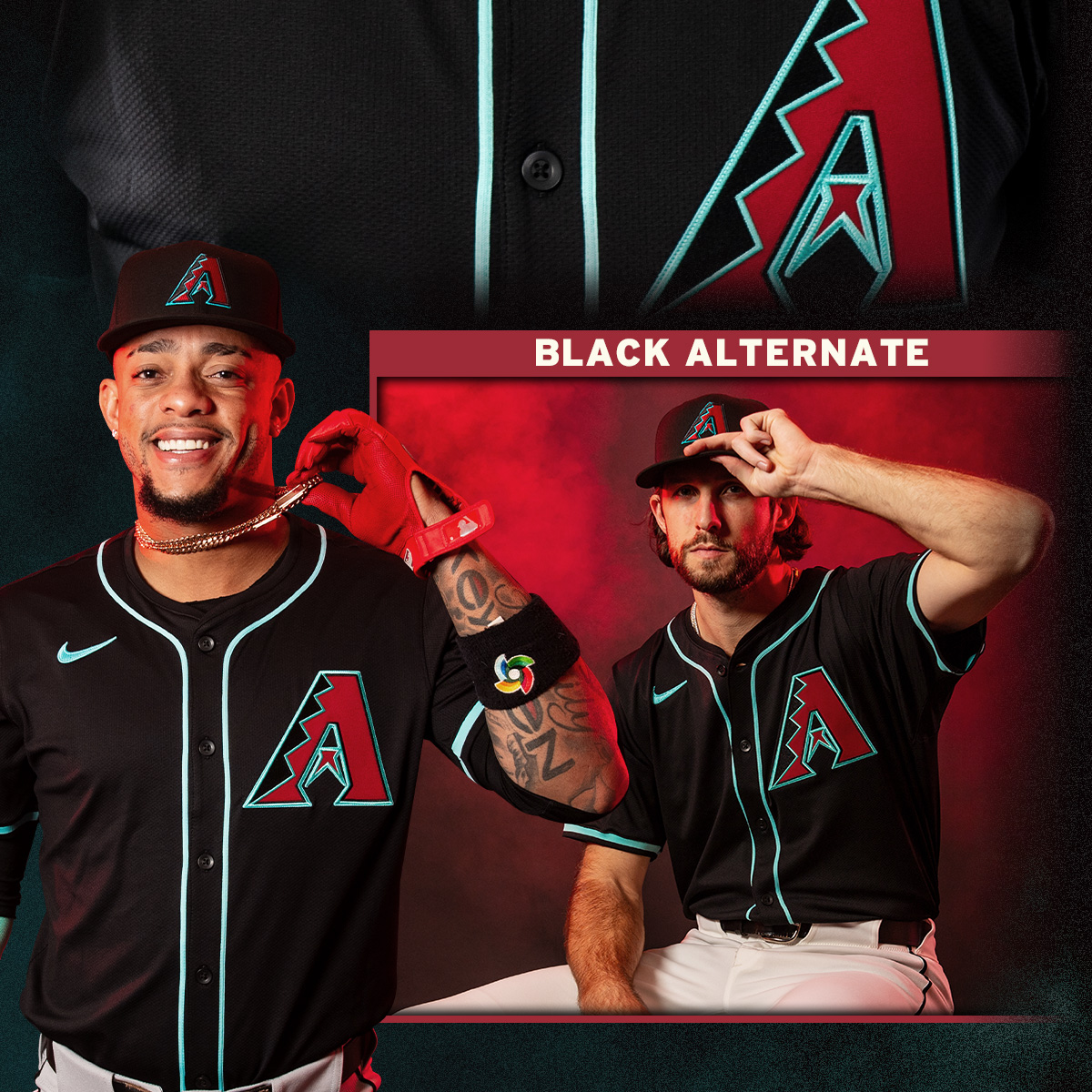 A mainstay since Day 1, our black alts get a jolt of electric teal. ⚡