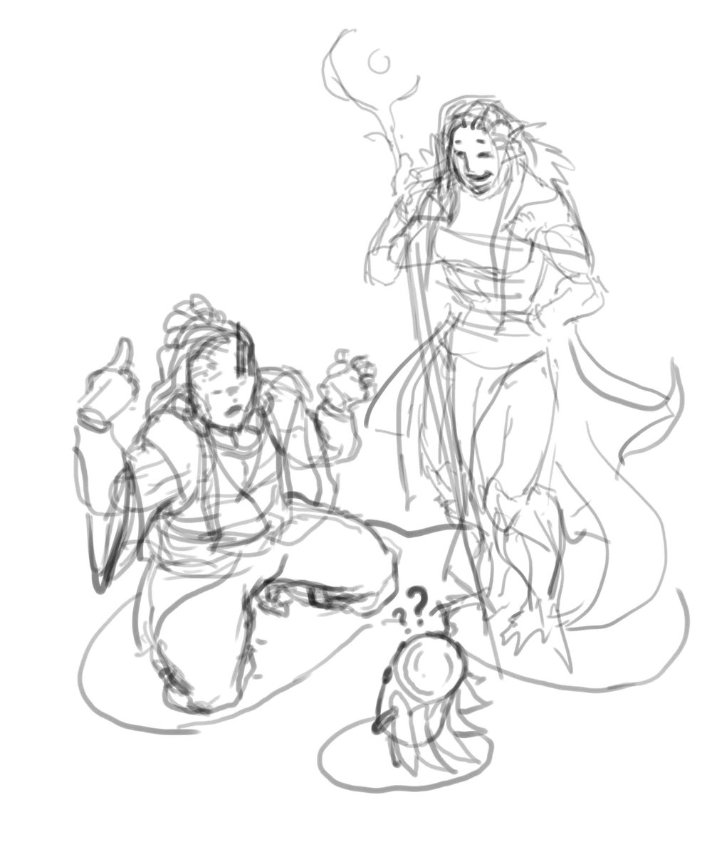Ilie129's tweet photo. Human Monk & Dragonborn - Character Illustration Draft
Follow me for more digital artwork
DM for commission
#Art #Artwork #ConceptArtwork #CharacterDesign #CharacterArt #DigitalArt #DigitalIllustration #Illustration #DnDDragonborn #MonkCharacter #DragonbornMonk #HumanMonk #DnD https://t.co/vQiJtTRU6D