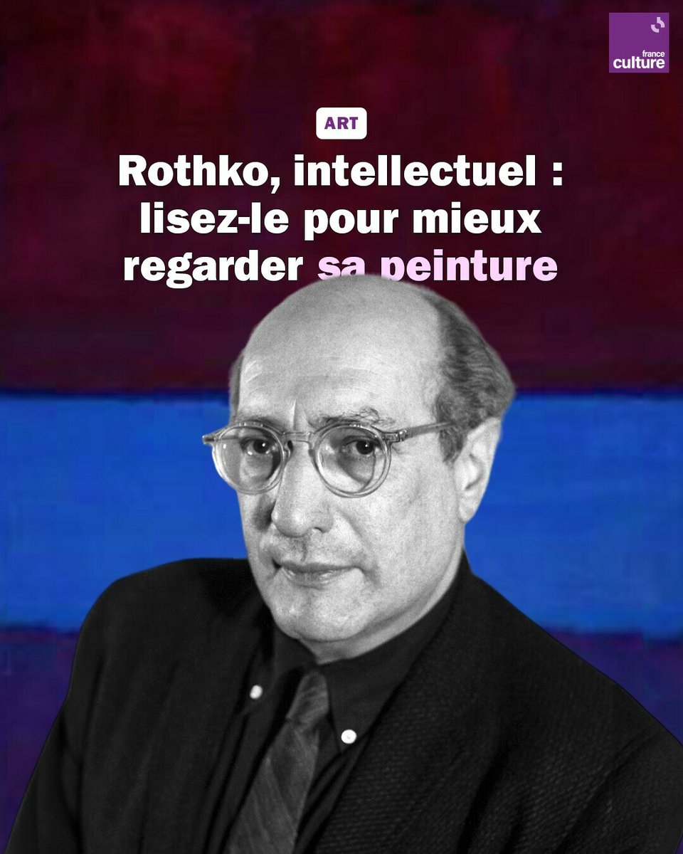 Mark Rothko n'était pas seulement un peintre emblématique de l'art moderne. ➡️ l.franceculture.fr/J3L