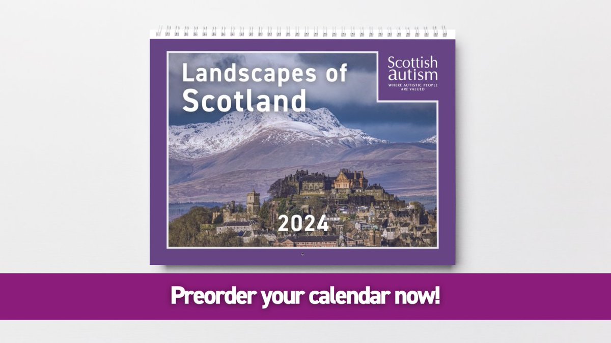 Have you ordered your Scottish Autism charity calendar yet? It's a great  way to keep organised throughout the year while supporting a cause close to  your heart 💜 Order yours at https://t.co/8lSaa3iPnN, image size:1200x675