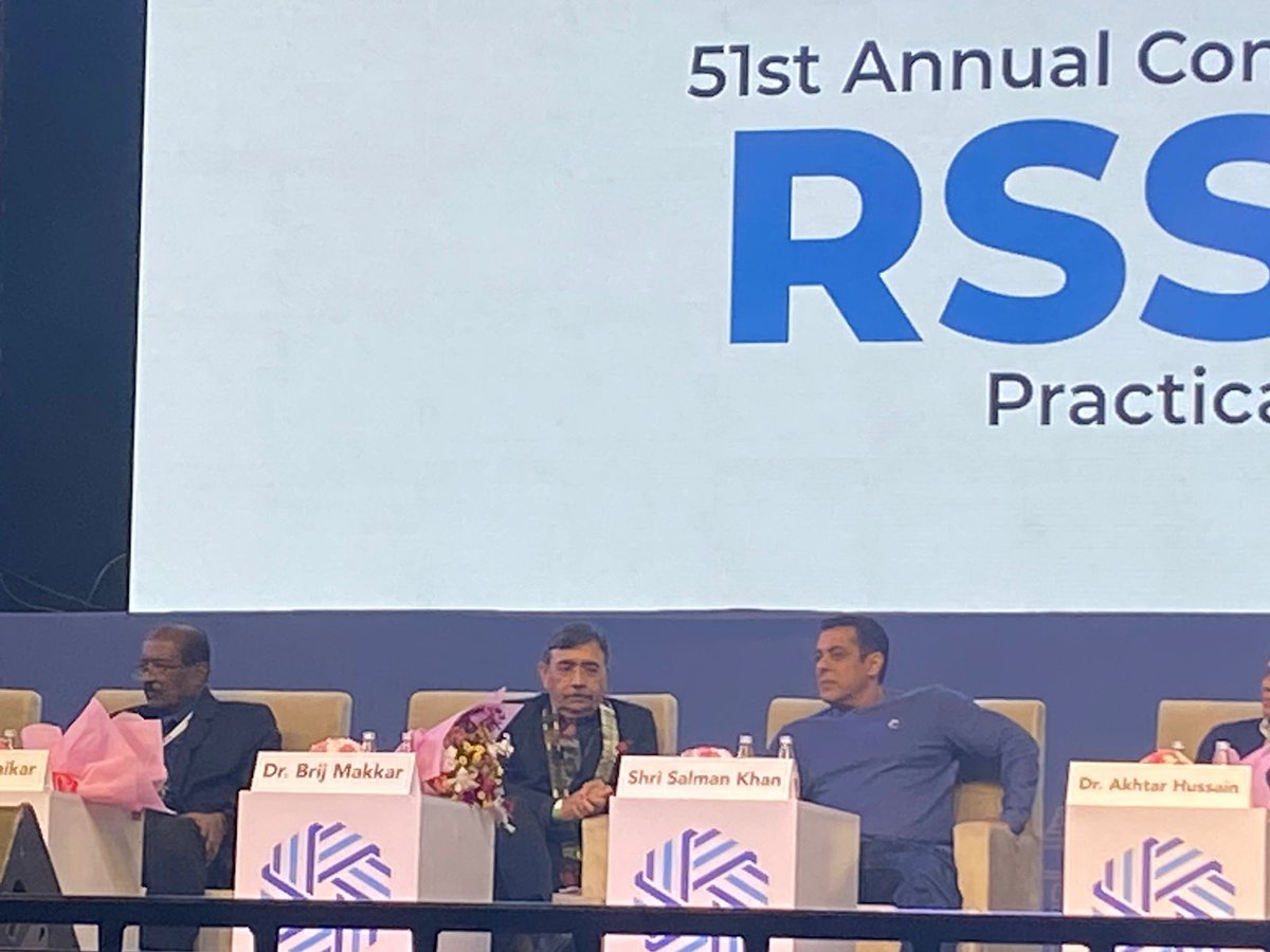 DrBMMakkar's tweet photo. An extraordinary inaugural event featuring the iconic Bollywood superstar Salman Khan at RSSDI 2023 - the 51st Annual Conference of the Research Society for the Study of Diabetes in India, taking place at the Jio World Convention Centre in Mumbai, India.

#RSSDI2023 #SalmanKhan https://t.co/am7rSwQLWZ