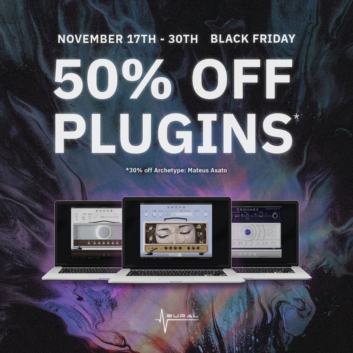 NeuralDSP's tweet image. Christmas has come early. Treat yourself, or beat yourself. 💝 Up to 50% off our plugins until November 30th. 🗣️‼️

landing.neuraldsp.com/black-friday-c…

#neuraldsp #blackfridaysale