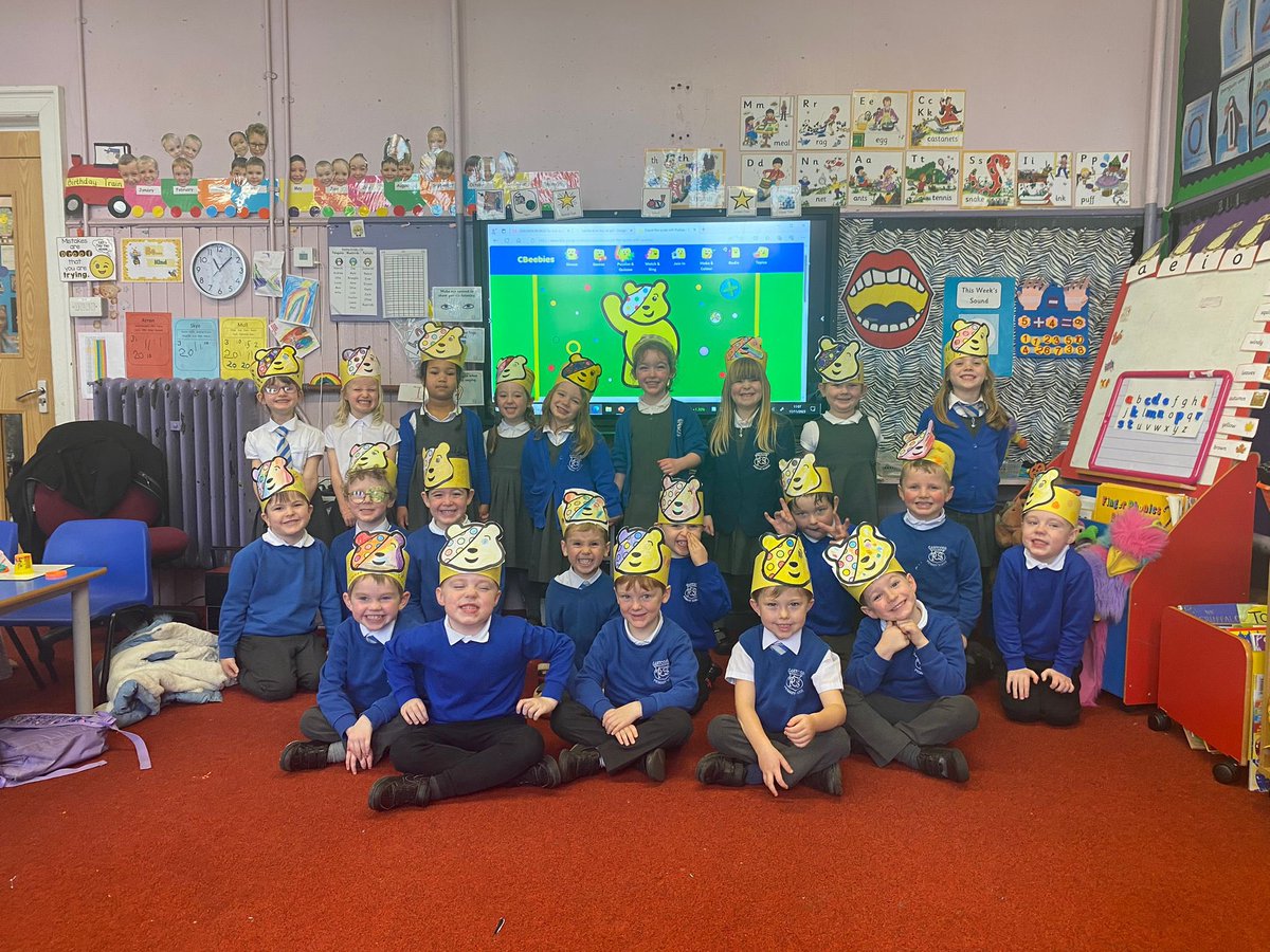 How cute are our P1B little Pudsey Bears!! 🐻 #BBCChildrenInNeed