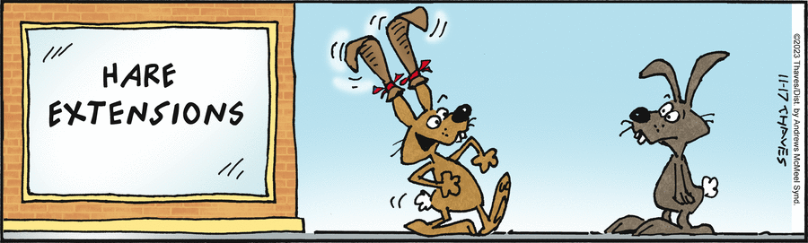 DalePederson's tweet photo. #FridayFeeling #WordPlay is #afoot in #today's #comic "Frank and Ernest" by Thaves as a #leveret tries to #GrowUp too fast. #GoodLuck with 'em #young #buck https://t.co/ErT3GvoQA4