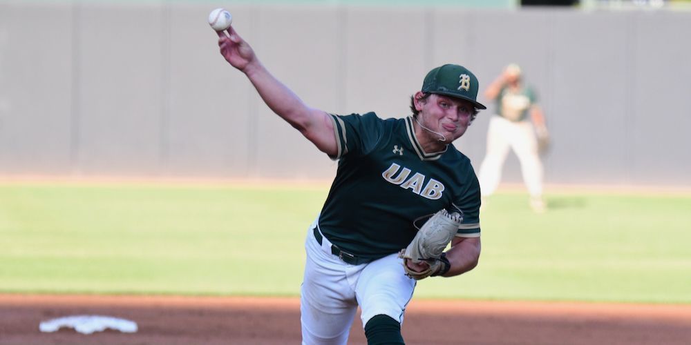 Member of the D1 all-name team, Blayze Berry posted a 4.52 ERA in 14 starts and 81.2 innings last spring for <a href="/UAB_Baseball/">UAB Baseball</a> . 

Listed at 5-foot-9, 178 pounds, <a href="/blayze12345/">Blayze Berry</a> has a quick arm that produces 90-93 mph heat.

<a href="/KinaTraxInc/">KinaTrax</a> Fall Scoop 👇 
d1baseball.com/fall-report/fi…