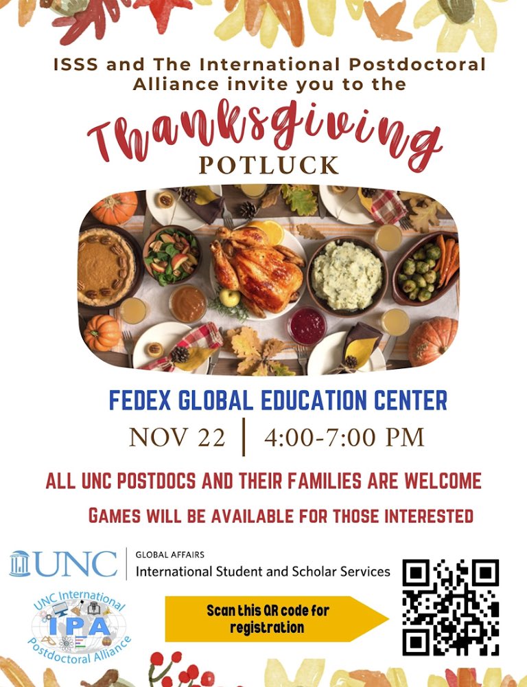 Join us on Wednesday, November 22nd from 4:00-7:00pm to celebrate Thanksgiving!!! Register Here: forms.office.com/Pages/Response…