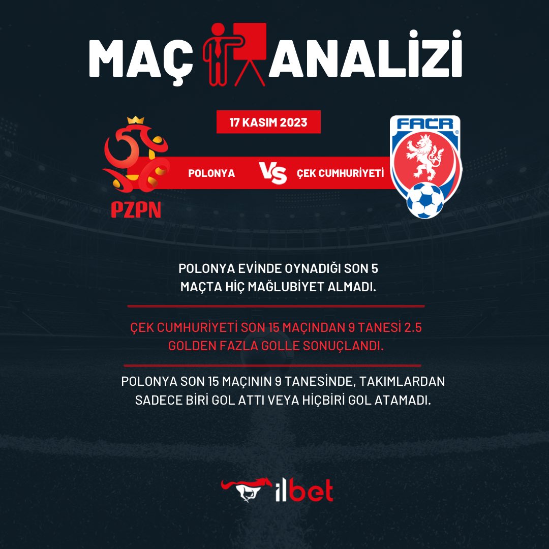 🏆Avrupa Şampiyonası'nda rekabet dolu karşılaşma ! 🏟 Heyecan dolu karşılaşmada Polonya ile Çek Cumhuriyeti karşılaşıyor ! 👀 Yüksek kazançlar için maç analizlerimize göz atmayı unutmayın ! Kesintisiz erişim ; bit.ly/3uhdAnm