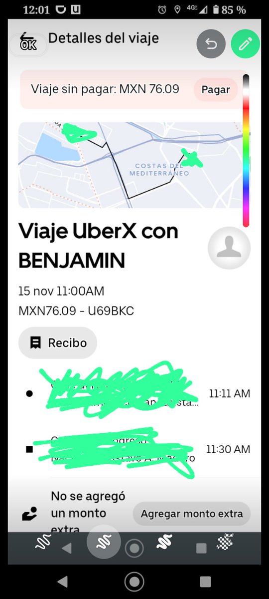 AArzate2's tweet photo. @Uber @Uber_Support yo no sé si les pagas más a los conductores por hacer esto o qué más ganen,pero no es la primera vez que me pasa que ponen que no pagué completo el viaje🤬cuando hasta les doy de más.Estoy harta de tener que perder mi tiempo haciendo la aclaración en soporte🤬 https://t.co/qhf9LxwUr2