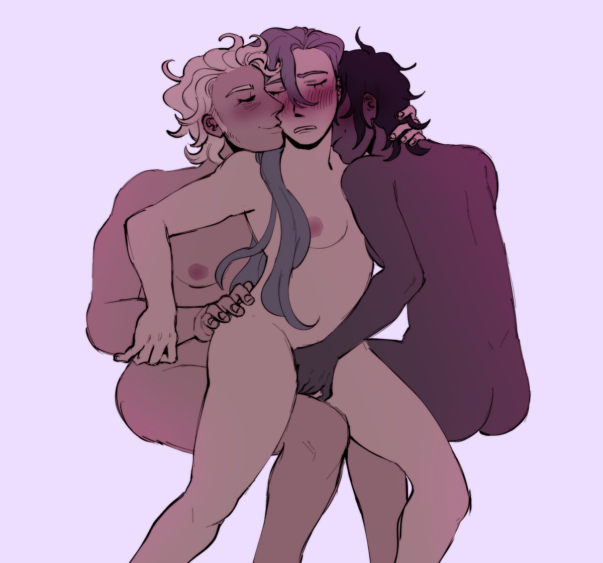 wassup long time no art have my polyamorous lesbians that are uhhhhhhhhhhh playing a game of twister !