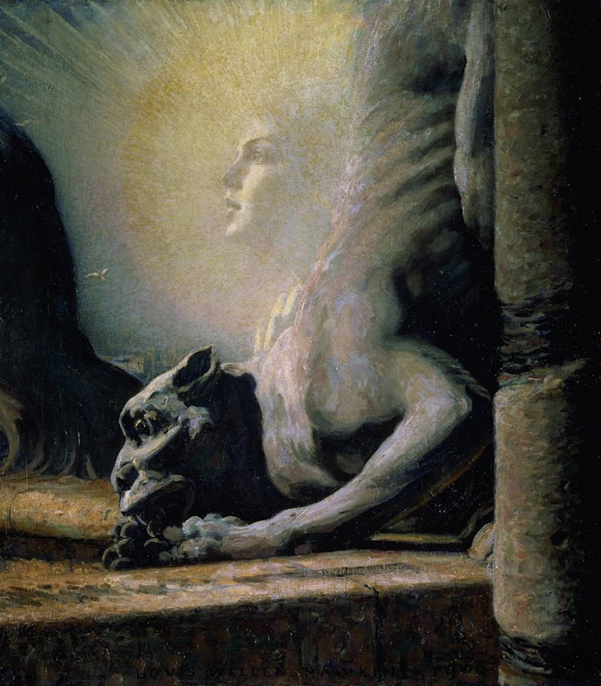 Louis Welden Hawkins: The Sphinx and the Chimera, 1906.
