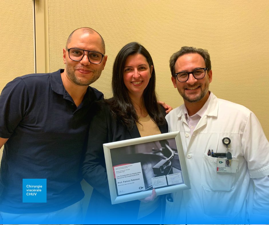Thank you so much Prof. Tabrizian for coming all the way from <a href="/MSHSSurgery/">Mount Sinai Surgery</a> 
Inspiring talk about liver transplantation for #HCC in <a href="/CHUVLausanne/">CHUV / Centre hospitalier universitaire vaudois</a> 
Here she is reunited with <a href="/EmmanuelMelloul/">Emmanuel Melloul</a> @LabgaaI