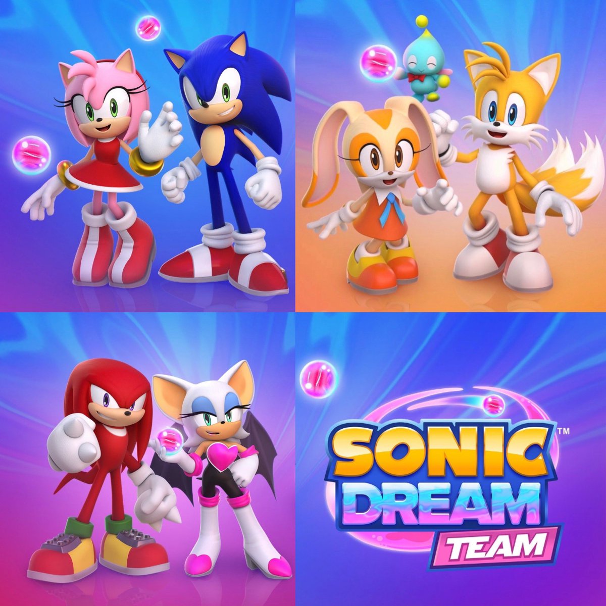 ChannelSonamy's tweet photo. Team Sonic and the original Team Rose came together to form the Dream Team. Hopefully we get these desired pairings in a future mainline open zone Sonic game. #Sonic #AmyRose #Knuckles #Tails #Sonamy #Tailsream #Knuxouge https://t.co/9Ai87mXkCv