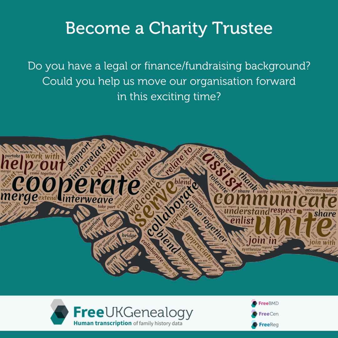 We're one of the UK's largest family history charities and we're looking for a new trustee with specialist knowledge in either finance, fundraising or legal, to complement the skills of the current board.
reachvolunteering.org.uk/opp/genealogy-…