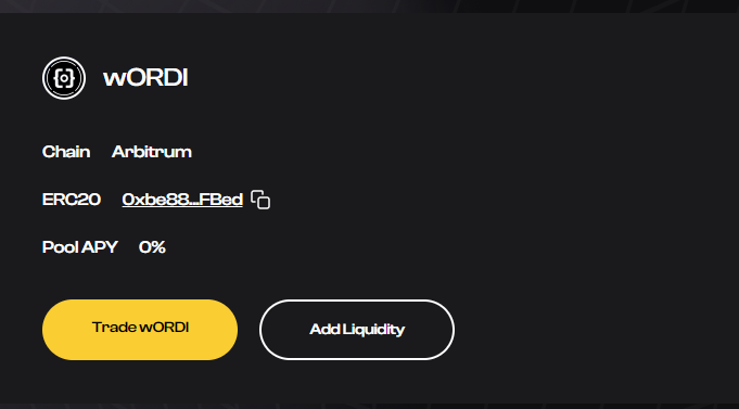 GoWrap_xyz's tweet photo. @okxweb3 $ORDI bridge is Live, $Wordi contract: 0xbe8868d6D8bF0021Af801F931BCf9105add6FBed https://t.co/HeswsNBhIa