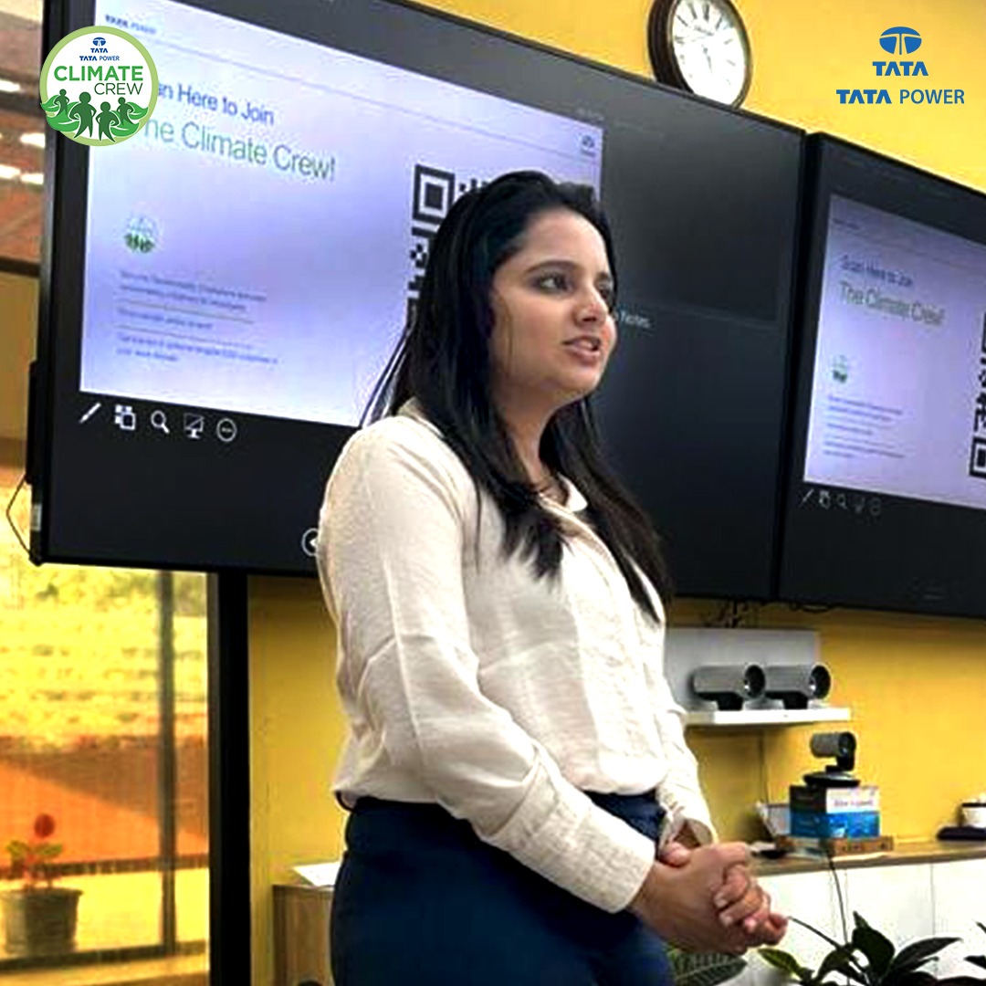 TataPower's tweet photo. Taking strides towards a greener tomorrow!
At Tata Power, sustainability isn't just a commitment; it's at the heart of everything we do. As part of our #ClimateCrew, an employee change-maker initiative we recently hosted our Climate Ambassador, Ms. Prachi Shevgaonkar (1/4) https://t.co/jg6FxwaJ3u