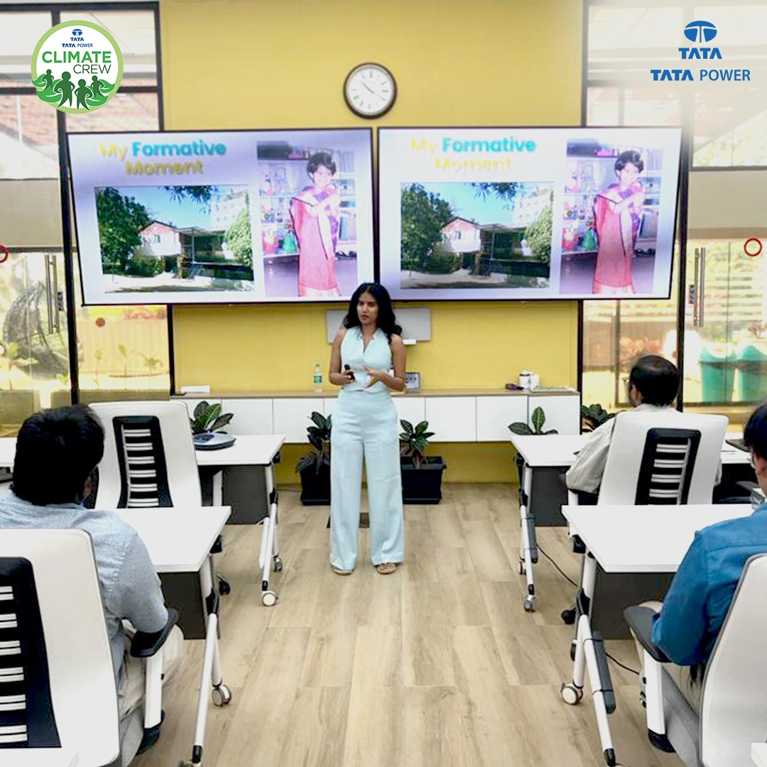 TataPower's tweet photo. Taking strides towards a greener tomorrow!
At Tata Power, sustainability isn't just a commitment; it's at the heart of everything we do. As part of our #ClimateCrew, an employee change-maker initiative we recently hosted our Climate Ambassador, Ms. Prachi Shevgaonkar (1/4) https://t.co/jg6FxwaJ3u