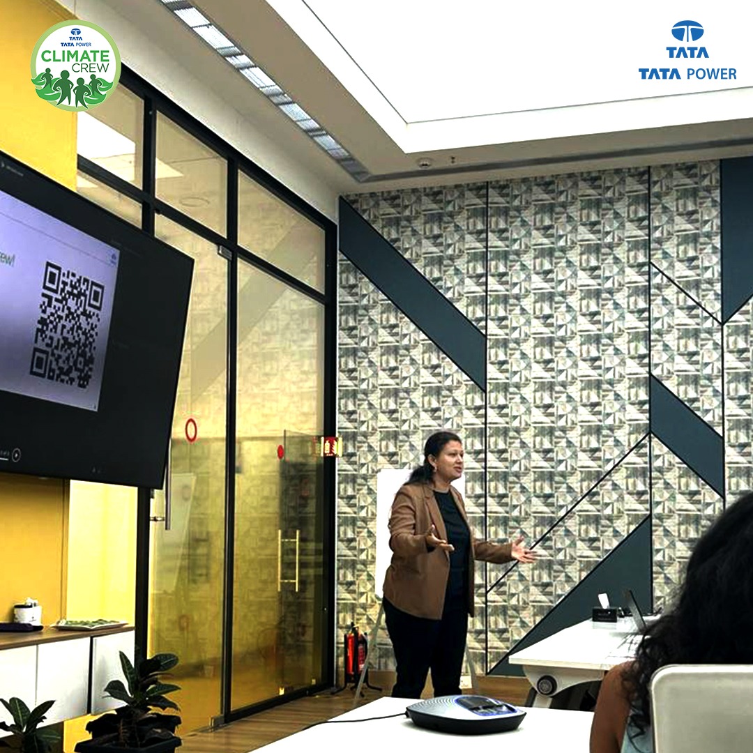 TataPower's tweet photo. Taking strides towards a greener tomorrow!
At Tata Power, sustainability isn't just a commitment; it's at the heart of everything we do. As part of our #ClimateCrew, an employee change-maker initiative we recently hosted our Climate Ambassador, Ms. Prachi Shevgaonkar (1/4) https://t.co/jg6FxwaJ3u