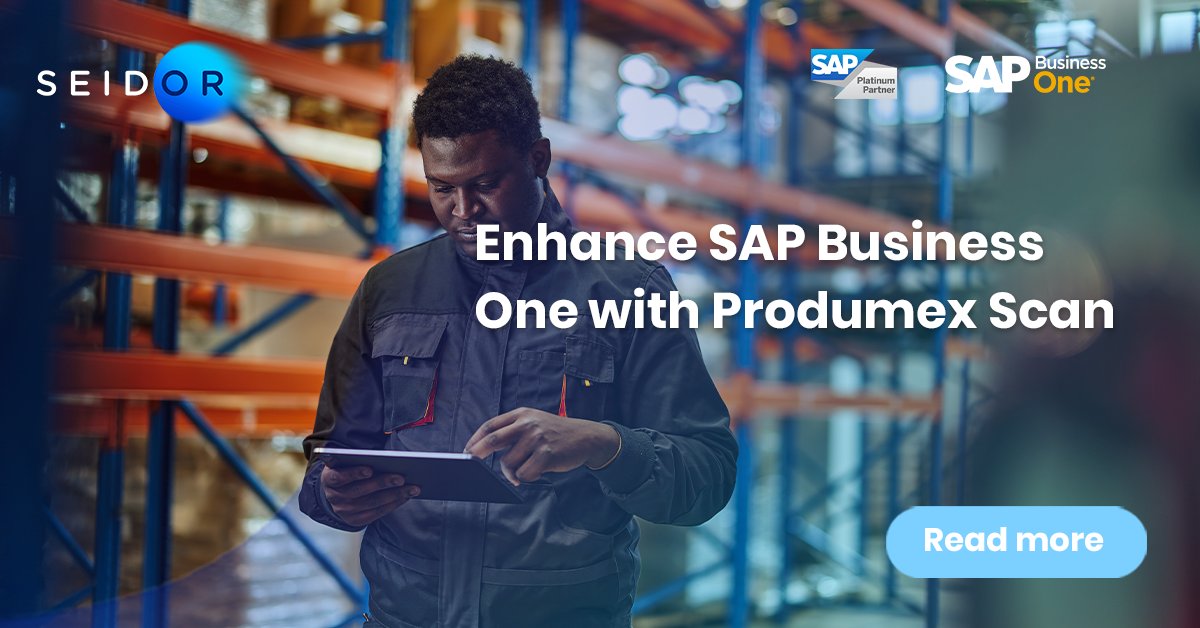SeidorUSA's tweet photo. With the Produmex Scan by @BoyumIT and the extensibility of SAP Business One, you can efficiently complete your warehouse order process. 

Find out more ⬇️

https://t.co/NEbRBGq8Ie

#SAPBusinessOne #Manufacturing #Partner #ProdumexScan #Warehouse https://t.co/IpNdXuAFvy