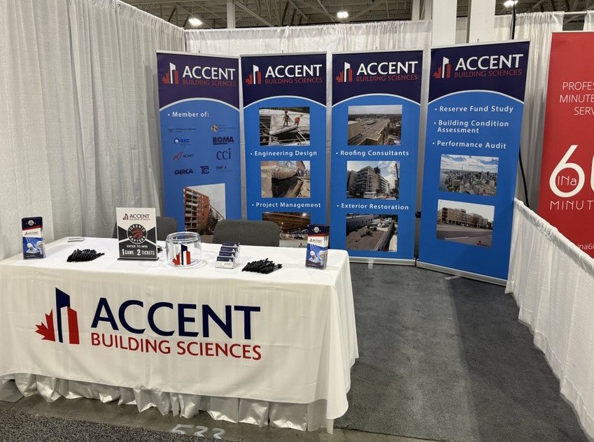 AccentBldgSc's tweet image. We are all set at ACMO Trade Show for today and tomorrow. Come by and see us, we are giving away Raptors tickets. #condoconference2023