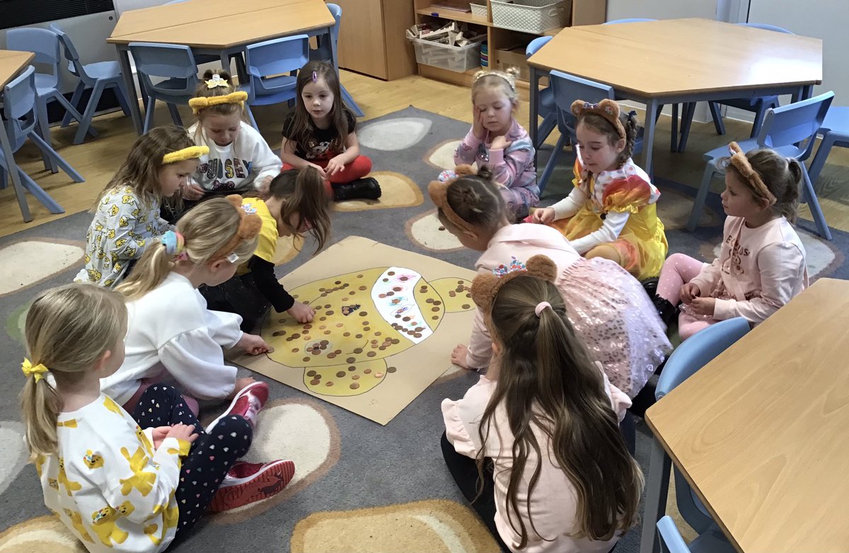 wclpseyfs's tweet photo. Using our spare change to decorate Pudsey and raise even more money! #childreninneed https://t.co/hLr6w2mefg