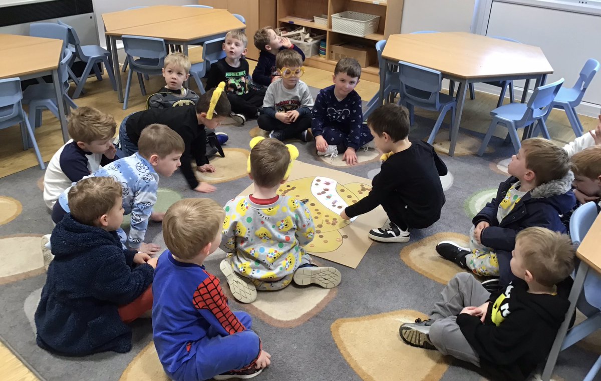 wclpseyfs's tweet photo. Using our spare change to decorate Pudsey and raise even more money! #childreninneed https://t.co/hLr6w2mefg