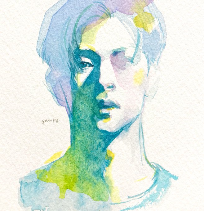 2024大河ドラマ「 #光る君へ 」 周明(ヂョウミン) 役 #松下洸平 さん #fanart #watercolor