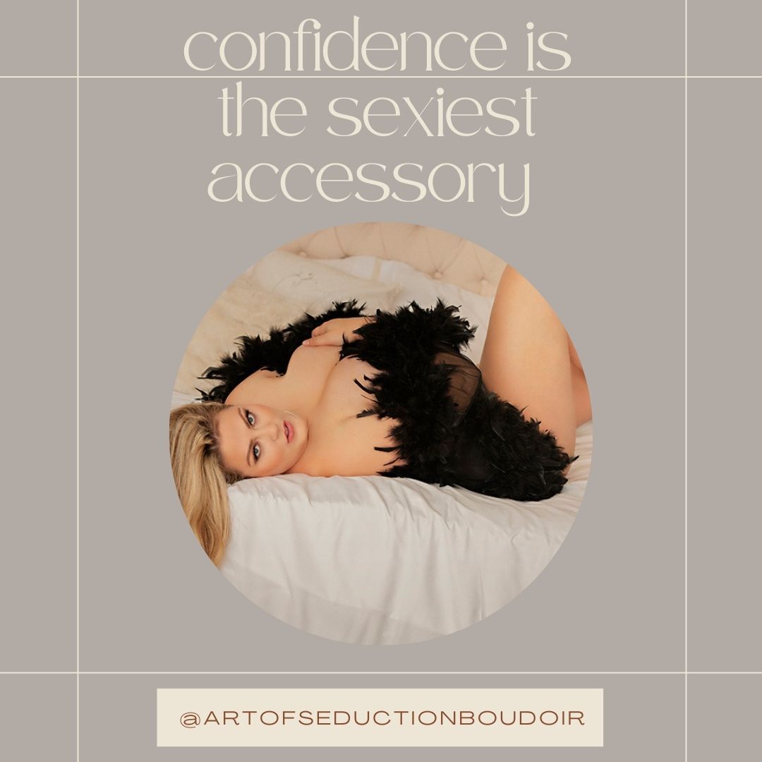 Confidence is Key. Above all, remember that confidence is the sexiest accessory you can wear during a boudoir shoot. Choose lingerie that makes you feel empowered and comfortable in your own skin. #EmbraceYourBeauty #SelfLoveBoudoir #ConfidenceIsBeautiful #EmbraceYourJourney