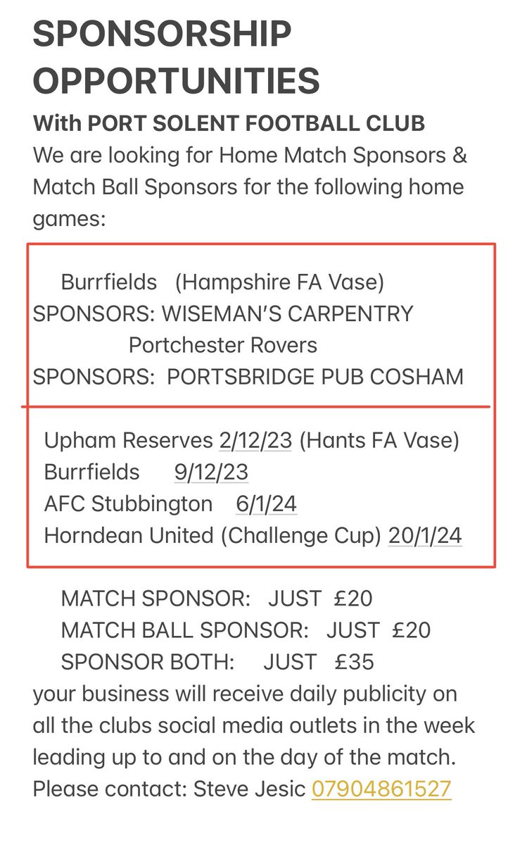 SteveJes2's tweet photo. Tomorrow’s game at Farlington @Port_Solent_FC v @FCMeonMilton Reserves in @MidSolent challenge cup is OFF due to a waterlogged pitch. @Pompey_Football @NonLeagueClub_ @Groundhopper174 @Stephen63794255 https://t.co/JBGwvHi4Lw