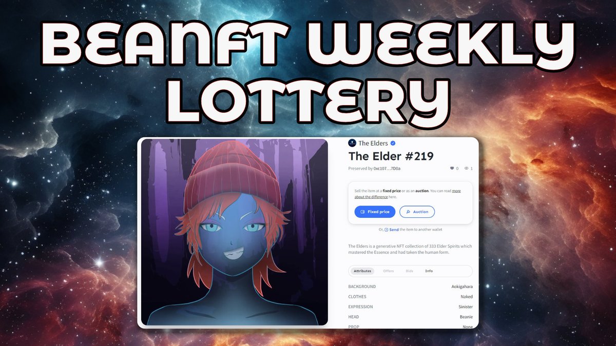 nft_frens's tweet photo. And we have a winner of the weekly #BEANFT ruffle is Carbine. Thank you @mamanime_club for a generous donation. The winning ID of BEANFT is 115. #BSC #NFT #bscnftfrens https://t.co/clC9bu8jFA