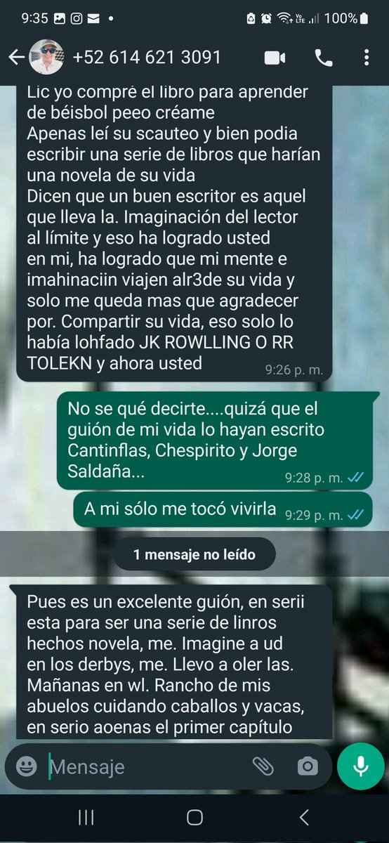 Siguen llegando las opiniones de aquellos QUE PAGARON por leer BÉISBOL CON MUCHAS PELOTAS ⚾️ ⚾️⚾️ creo que con todas me fui de espaldas, pues si acaso sería yo EL PEOR de los imitadores del Maestro Jorge Ibargüengoitia con algún conocimiento de béisbol y caballos....